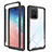 Silicone Transparent Frame Case Cover 360 Degrees ZJ1 for Samsung Galaxy A91 Black