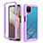 Silicone Transparent Frame Case Cover 360 Degrees ZJ1 for Samsung Galaxy F12