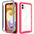 Silicone Transparent Frame Case Cover 360 Degrees ZJ1 for Samsung Galaxy M04 Hot Pink