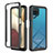 Silicone Transparent Frame Case Cover 360 Degrees ZJ1 for Samsung Galaxy M12