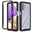 Silicone Transparent Frame Case Cover 360 Degrees ZJ1 for Samsung Galaxy M32 5G Black