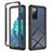 Silicone Transparent Frame Case Cover 360 Degrees ZJ1 for Samsung Galaxy S20 FE 4G Black