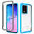 Silicone Transparent Frame Case Cover 360 Degrees ZJ1 for Samsung Galaxy S20 Ultra Sky Blue