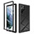 Silicone Transparent Frame Case Cover 360 Degrees ZJ1 for Samsung Galaxy S22 Ultra 5G Black