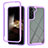 Silicone Transparent Frame Case Cover 360 Degrees ZJ1 for Samsung Galaxy S24 5G