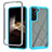 Silicone Transparent Frame Case Cover 360 Degrees ZJ1 for Samsung Galaxy S24 5G Clove Purple