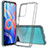 Silicone Transparent Frame Case Cover 360 Degrees ZJ1 for Xiaomi Poco M4 Pro 5G Gray