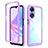 Silicone Transparent Frame Case Cover 360 Degrees ZJ2 for Oppo A58 5G