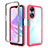 Silicone Transparent Frame Case Cover 360 Degrees ZJ2 for Oppo A58 5G