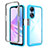 Silicone Transparent Frame Case Cover 360 Degrees ZJ2 for Oppo A58 5G