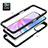 Silicone Transparent Frame Case Cover 360 Degrees ZJ2 for Oppo A58 5G