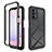 Silicone Transparent Frame Case Cover 360 Degrees ZJ2 for Samsung Galaxy A13 4G Black