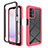 Silicone Transparent Frame Case Cover 360 Degrees ZJ2 for Samsung Galaxy A13 4G Red