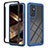 Silicone Transparent Frame Case Cover 360 Degrees ZJ2 for Samsung Galaxy A15 4G Blue