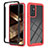 Silicone Transparent Frame Case Cover 360 Degrees ZJ2 for Samsung Galaxy A15 4G Red