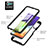 Silicone Transparent Frame Case Cover 360 Degrees ZJ2 for Samsung Galaxy A22 4G