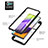Silicone Transparent Frame Case Cover 360 Degrees ZJ2 for Samsung Galaxy A52 5G