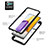 Silicone Transparent Frame Case Cover 360 Degrees ZJ2 for Samsung Galaxy A72 4G