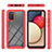 Silicone Transparent Frame Case Cover 360 Degrees ZJ2 for Samsung Galaxy M02s