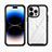 Silicone Transparent Frame Case Cover 360 Degrees ZJ3 for Apple iPhone 14 Pro