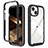 Silicone Transparent Frame Case Cover 360 Degrees ZJ3 for Apple iPhone 15