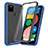 Silicone Transparent Frame Case Cover 360 Degrees ZJ3 for Google Pixel 5 XL 5G Blue
