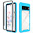 Silicone Transparent Frame Case Cover 360 Degrees ZJ3 for Google Pixel 7 5G