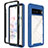 Silicone Transparent Frame Case Cover 360 Degrees ZJ3 for Google Pixel 7 5G Blue