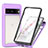 Silicone Transparent Frame Case Cover 360 Degrees ZJ3 for Google Pixel 7a 5G