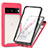 Silicone Transparent Frame Case Cover 360 Degrees ZJ3 for Google Pixel 7a 5G Hot Pink