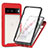 Silicone Transparent Frame Case Cover 360 Degrees ZJ3 for Google Pixel 7a 5G Red