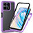 Silicone Transparent Frame Case Cover 360 Degrees ZJ3 for Huawei Honor X8a 4G Clove Purple