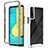 Silicone Transparent Frame Case Cover 360 Degrees ZJ3 for LG Stylo 7