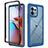 Silicone Transparent Frame Case Cover 360 Degrees ZJ3 for Motorola Moto Edge 40 Pro 5G Blue