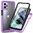 Silicone Transparent Frame Case Cover 360 Degrees ZJ3 for Motorola Moto G13 Purple