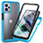 Silicone Transparent Frame Case Cover 360 Degrees ZJ3 for Motorola Moto G13 Sky Blue