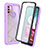 Silicone Transparent Frame Case Cover 360 Degrees ZJ3 for Motorola Moto G30