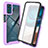 Silicone Transparent Frame Case Cover 360 Degrees ZJ3 for Motorola Moto G42 Purple