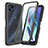 Silicone Transparent Frame Case Cover 360 Degrees ZJ3 for Motorola Moto G50 5G Black