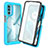 Silicone Transparent Frame Case Cover 360 Degrees ZJ3 for Motorola Moto G82 5G