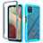 Silicone Transparent Frame Case Cover 360 Degrees ZJ3 for Samsung Galaxy A12