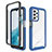 Silicone Transparent Frame Case Cover 360 Degrees ZJ3 for Samsung Galaxy A23 5G Blue