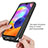 Silicone Transparent Frame Case Cover 360 Degrees ZJ3 for Samsung Galaxy A31