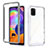 Silicone Transparent Frame Case Cover 360 Degrees ZJ3 for Samsung Galaxy A31