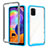 Silicone Transparent Frame Case Cover 360 Degrees ZJ3 for Samsung Galaxy A31