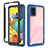 Silicone Transparent Frame Case Cover 360 Degrees ZJ3 for Samsung Galaxy A51 4G Blue