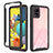 Silicone Transparent Frame Case Cover 360 Degrees ZJ3 for Samsung Galaxy A51 5G Black