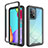 Silicone Transparent Frame Case Cover 360 Degrees ZJ3 for Samsung Galaxy A52s 5G Black