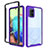 Silicone Transparent Frame Case Cover 360 Degrees ZJ3 for Samsung Galaxy A71 4G A715 Clove Purple