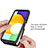 Silicone Transparent Frame Case Cover 360 Degrees ZJ3 for Samsung Galaxy F42 5G